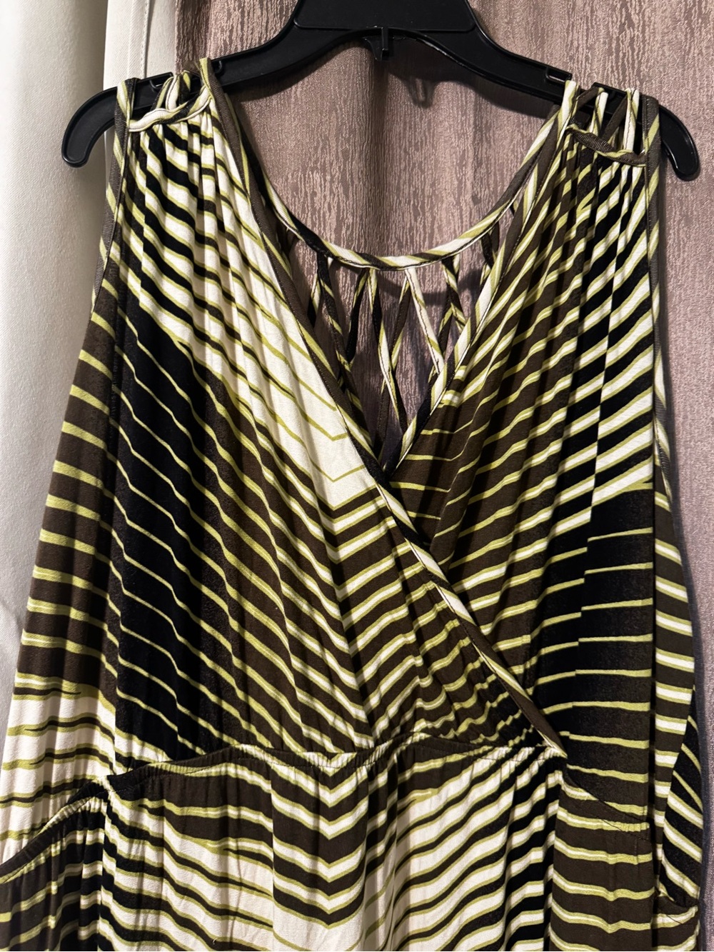 Cato Plus Size Women’s  Chevron Horizontal Striped Pattern Maxi Dress Size 22/24 - Picture 5 of 10
